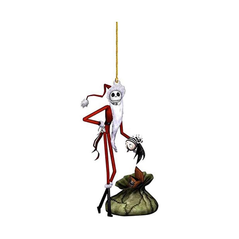 Nightmare Before Christmas Jack Sally Weihnachtsbaum Anhänger Robuste Acryl Dekoration für Auto/Baum/Tasche