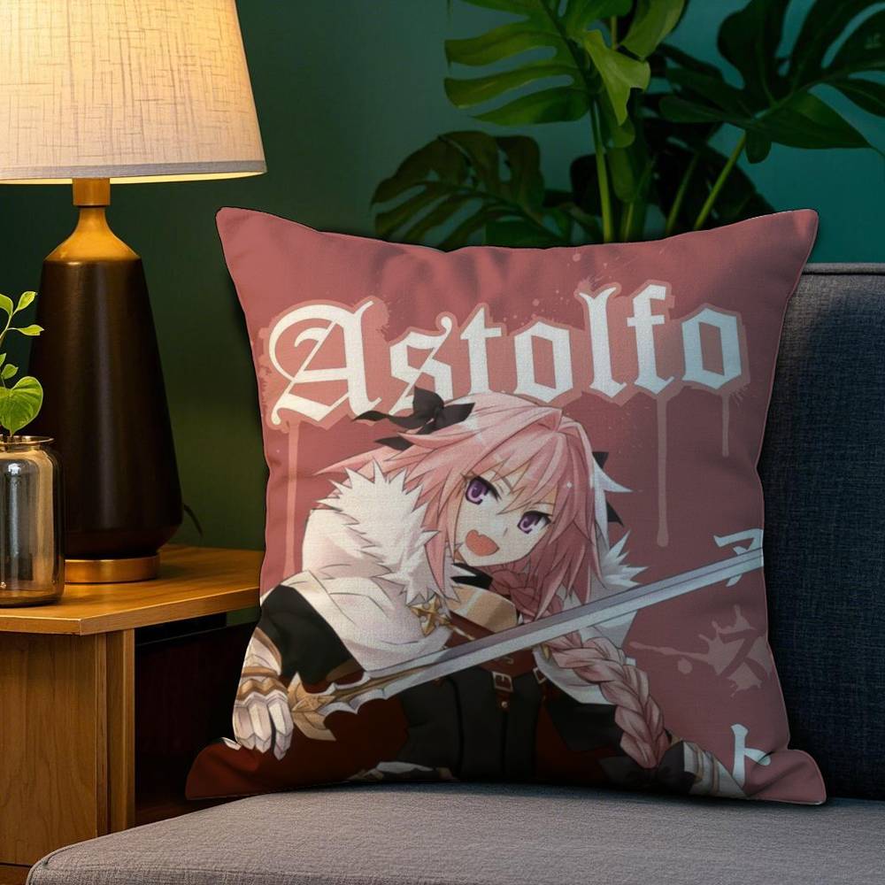 

Fate A-Apocrypha Astolfo Pillow Case Sofa Living Room Bedroom Double-sided Printing Square Cushion Nap Time Cushion Cover 12x12Inch