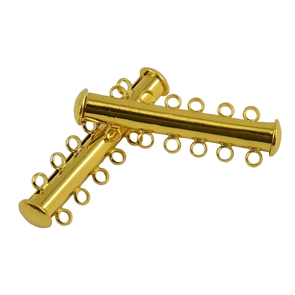 5 Sets Multi Strand Slide Magnetic Clasps DIY Jewelry 8 Strand 46x10x6mm