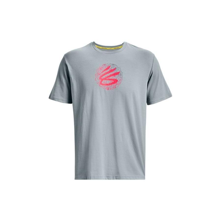 Under Armour Curry Mothers Day Logo T-shirt Grey Pink Men s 1378028-465 XXL