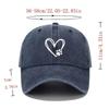Washed Retro Baseball Cap Women'S Versatile Casual Love Pattern Peaked Cap Fashion Outdoor Sun Hat Men