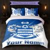 Queens Park Rangers FC Set Biancheria da Letto con Testo Nome Personalizzato 1 Copripiumino+2 Federe Logo Calcio Regalo Personalizzato per Occasione Speciale Decorazione Camera da Letto