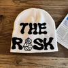 Deep Customization Puff Print Knitted Winter Cap Warm Knit Jacquard Ski Cuffless Punk Style Business Beanie Hats Common High
