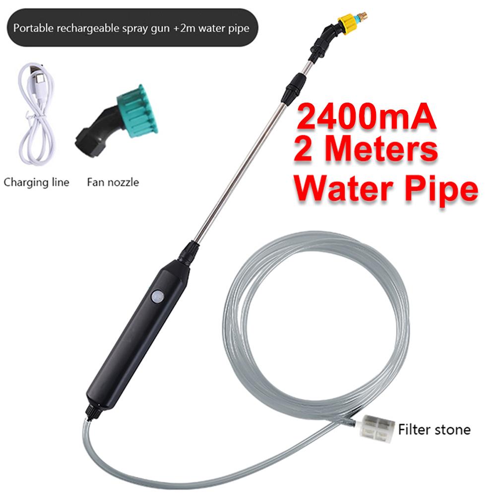 Garden Sprayer USB Rechargeable Plant Sprayer With 3/5/8M Hose Portable Lawn Watering Tools With Handle Automobile Sprayer