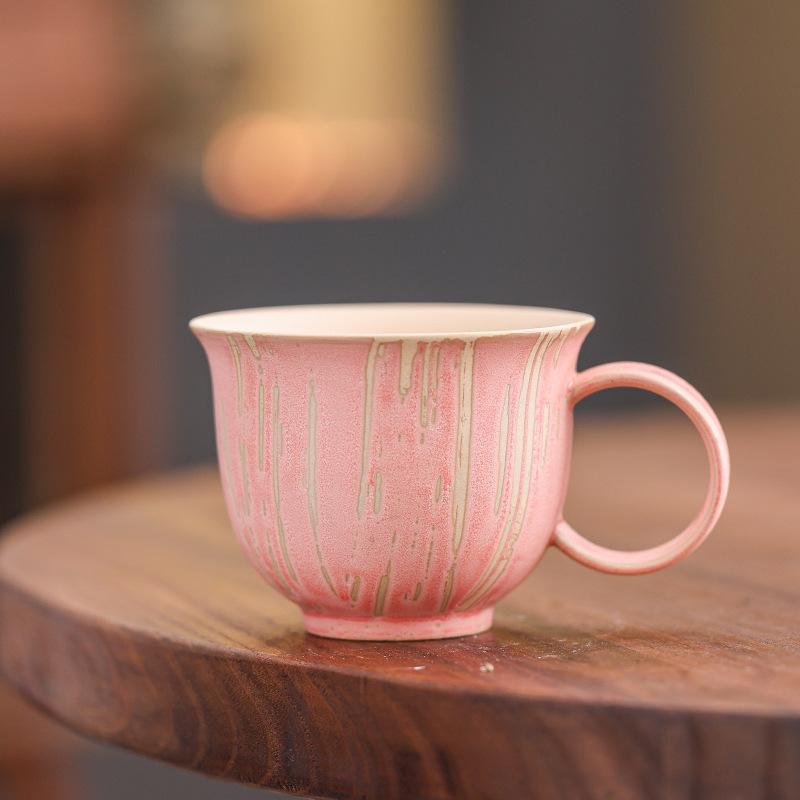 Nordic Ceramic Coffee Cup Latte Latte Flower Afternoon Tea Cup High Value Household Water Cup Mug