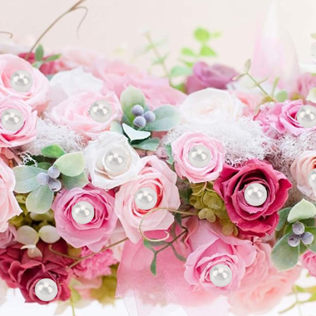 100Pcs Pearlized Head Pins Sewing Quilting Straight for Bouquets Floral Fabric