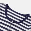 Qiusui Yiren Women's Color-block Striped Knit T-shirt