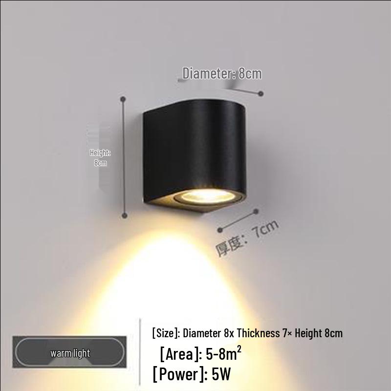 Waterproof Double Head Outdoor Wall Light for Balcony, Terrace, Garden, Doorway, and Aisle - Modern Minimalist Design