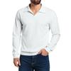 Men's Casual Collared Long-Sleeve Fleece Base Layer Top