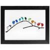 Sea Glass Rainbow Bird Ornament Wall Decoration Art Wall Hanging Birthday Gift Living Room Bedroom Ornament Decoration Crafts