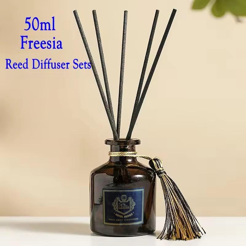 50ml Schilfrohrdiffusor-Sets mit Duftstoff-Verteilungsstäbchen Healton Homestay Hotel Rattan Aromatherapie Lufterfrischer Raumduft