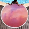 Pastel Aesthetics Round Beach Towel,Absorbent Quick Dry Sand Free Lightweight Travel Camping Bath Towels,Round Throw Blanket