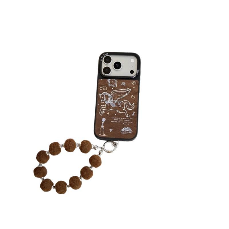 Brown Velvet Angel Horse iPhone Case for 17/16 Pro Max/15/14