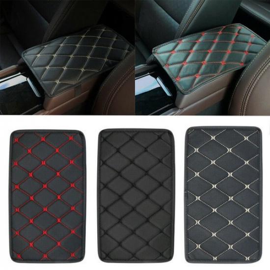 Car Armrest Pad Cover Mat Center Console Box PU Leather Cushion Mat Accessories