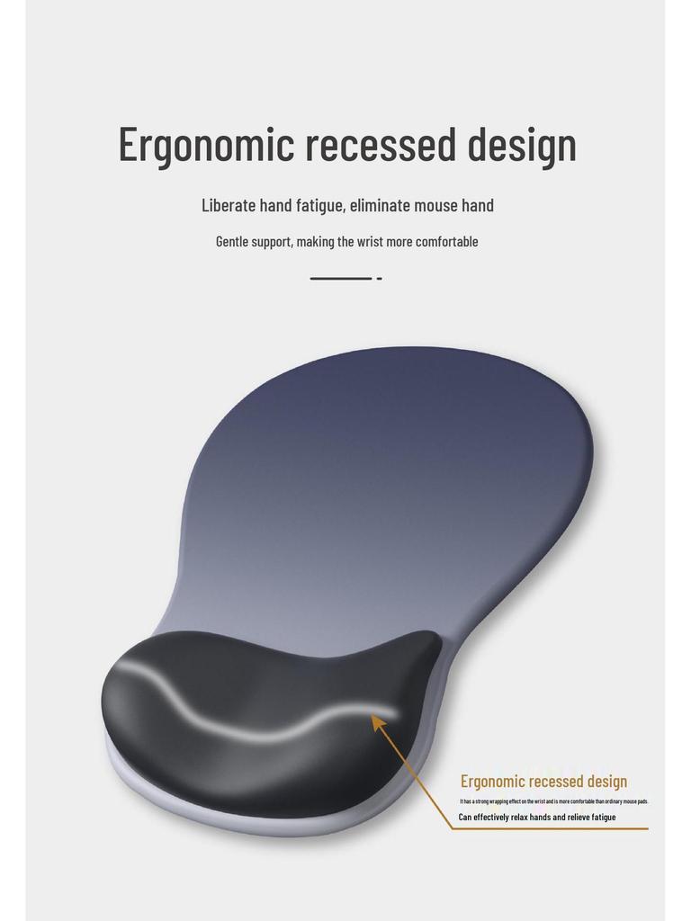 3D Memory Foam Non-Slip Wrist Support Mouse Pad for Gaming & Office