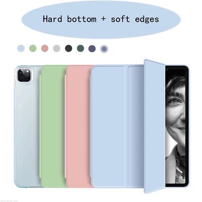 Funda για IPad Pro 11 Θήκη PU Δερμάτινη Τριπλή βάση για υπολογιστή με μαλακά άκρα σκληρού πυθμένα Έξυπνο κάλυμμα για IPad 10.2 Θήκη 10.5 για 9.7