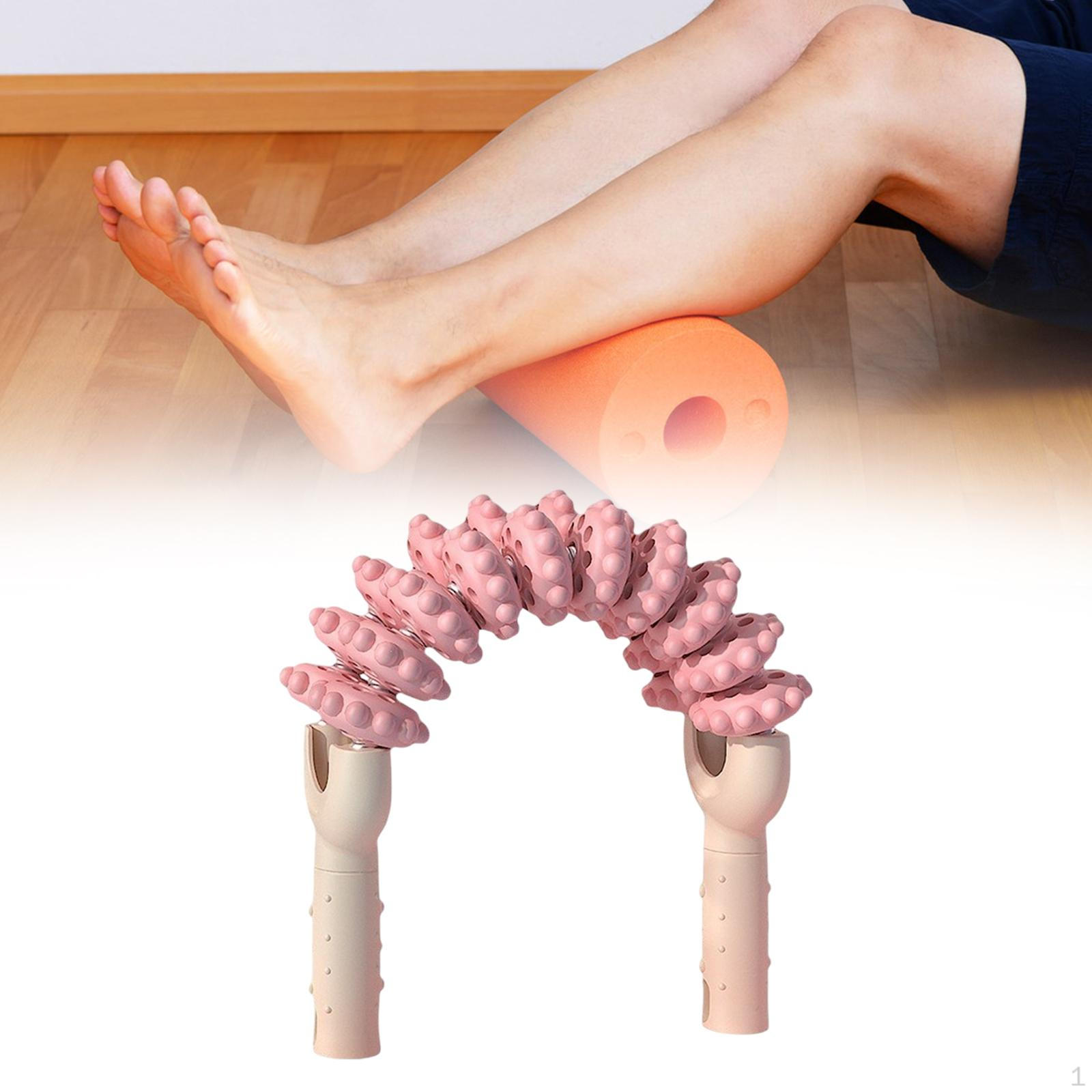 

Ручной ролик для массажа мышц ног и тела, 20-колесный, практичный, для бедер White Pink