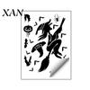 Removable Glass Clings Halloween Static Sticker, with Witch/Ghost/Castle/Bat Horror Silhouette Patterns, Durable PVC Ghostly Ornaments Wall