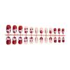 Christmas Themed Red White French Tip False Nail With Elegant ABS Material For Holiday Parties And Daily Wear