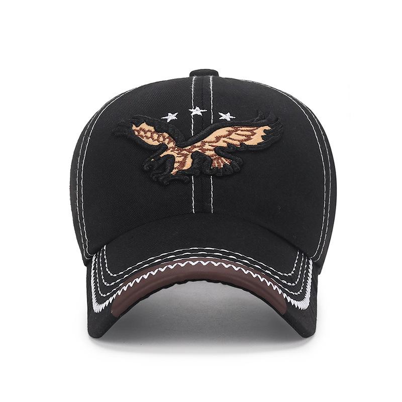 Men Embroidered Eagle Baseball Cap Golf Fishing Hat Spring Autumn Sunshade Cap Women Ponytail Panama Cap Snapback Hat Visor
