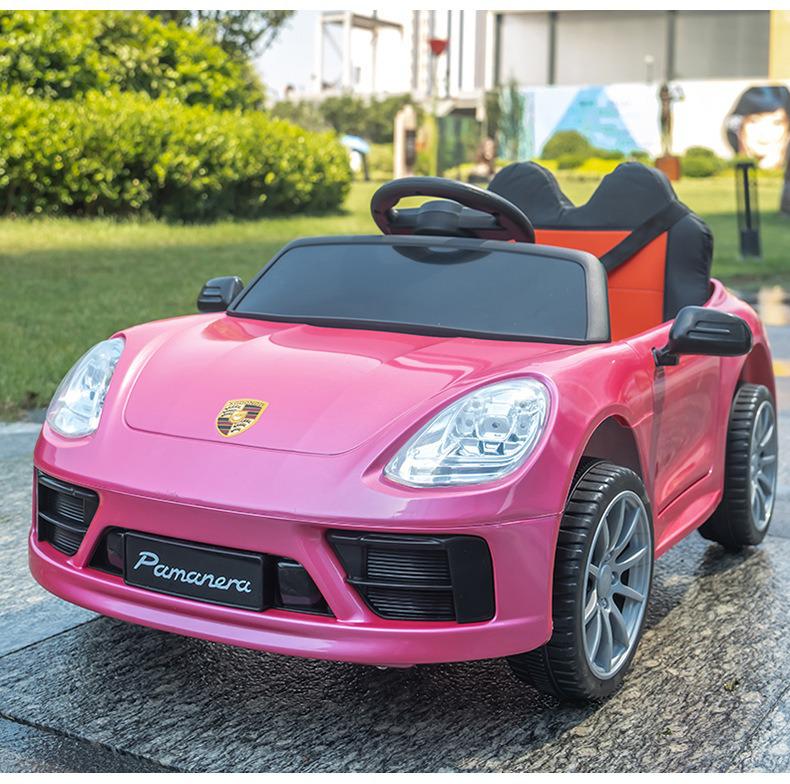 Dětské elektrické autíčko s dálkovým ovládáním, světly, hudbou a režimem kočárku pro kluky a holky.