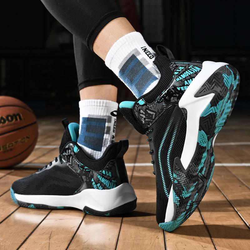 Men's Basketball Shoes Breathable Cushiing N-Slip Wearable Runing Shoes Gym Training Athletic Basketball Sneakers for Women