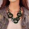 Acrylic Statement Pendant Necklace for Women Modern Geometric Vintage Accessories