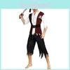 Trendy Adult Pirate Costume For Men Complete With Beard And Belt For Halloween Celebrations