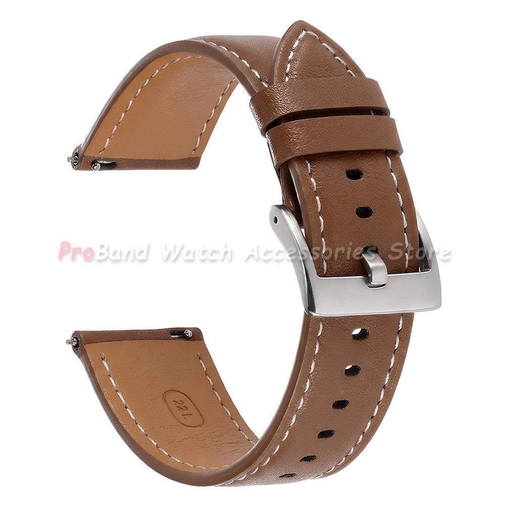 Universal Calfskin Band 18mm 20mm 22mm Watchband Soft Genuine Leather Watch Straps Men Women Business Bracelet Watch Accessories