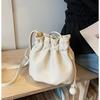 Lychee Pattern Drawstring Bucket Bag Women's Crossbody Shoulder Bag