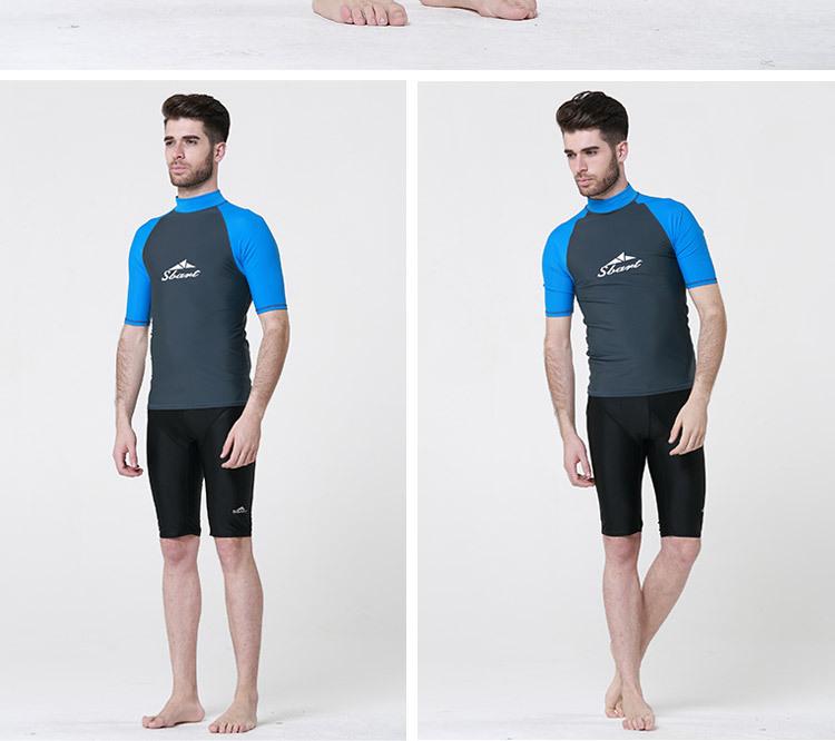 Sharkbat Men's Jellyfish-Proof Short Sleeve Two-Piece Wetsuit - Breathable Summer Dive Swimwear