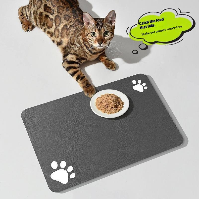 Diatomaceous Mud Absorbent Pet Placemat For Food And Water Bowl With Waterproof Quick-Dry Rubber Backing Non-Slip Home Pet Mat