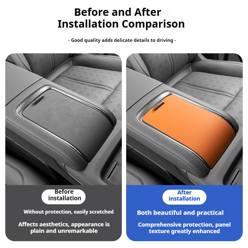 For Zeekr 7X Car Center Panel Decorative Trim Center Console Panel Suede Protection Sticker Interior Modification Accessories