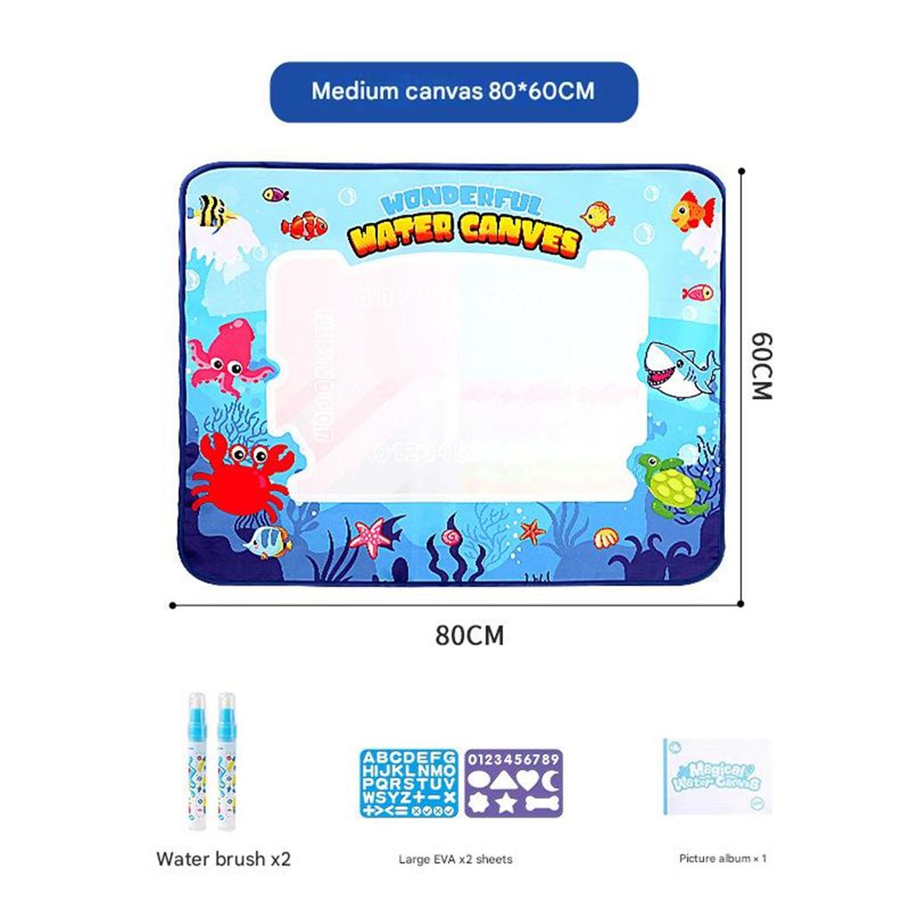 150X100cm  Water Canvas  Drawing Board Repeatedly Doodle Water Painting Carpet Reusable Drawing Mat Kids Toy Gift