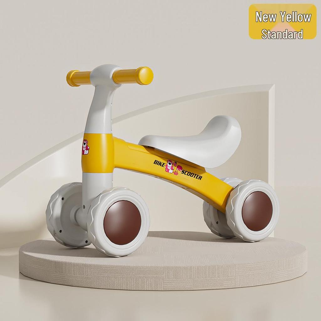 4-Wheel Pedal-Free Balance Bike for Toddlers (1-3 Years) - Baby Gliding Strider