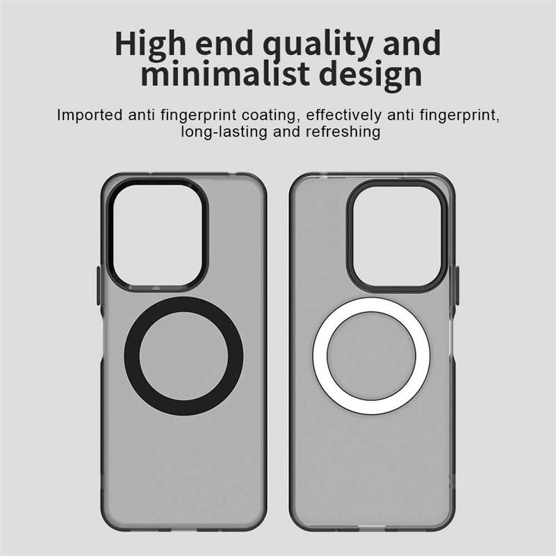 For Xiaomi Redmi 13x Case Magsafe Wireless Charging Cover For Xiaomi Redmi 13x Matte PC TPU Phone Bumper For Xiaomi Redmi 13x