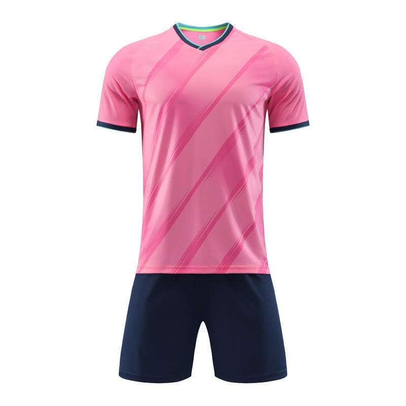 New Men'S And Women'S Kids Soccer Uniform Set Short Sleeve Quick Dry Student Team Competition Training Jersey Team Uniform