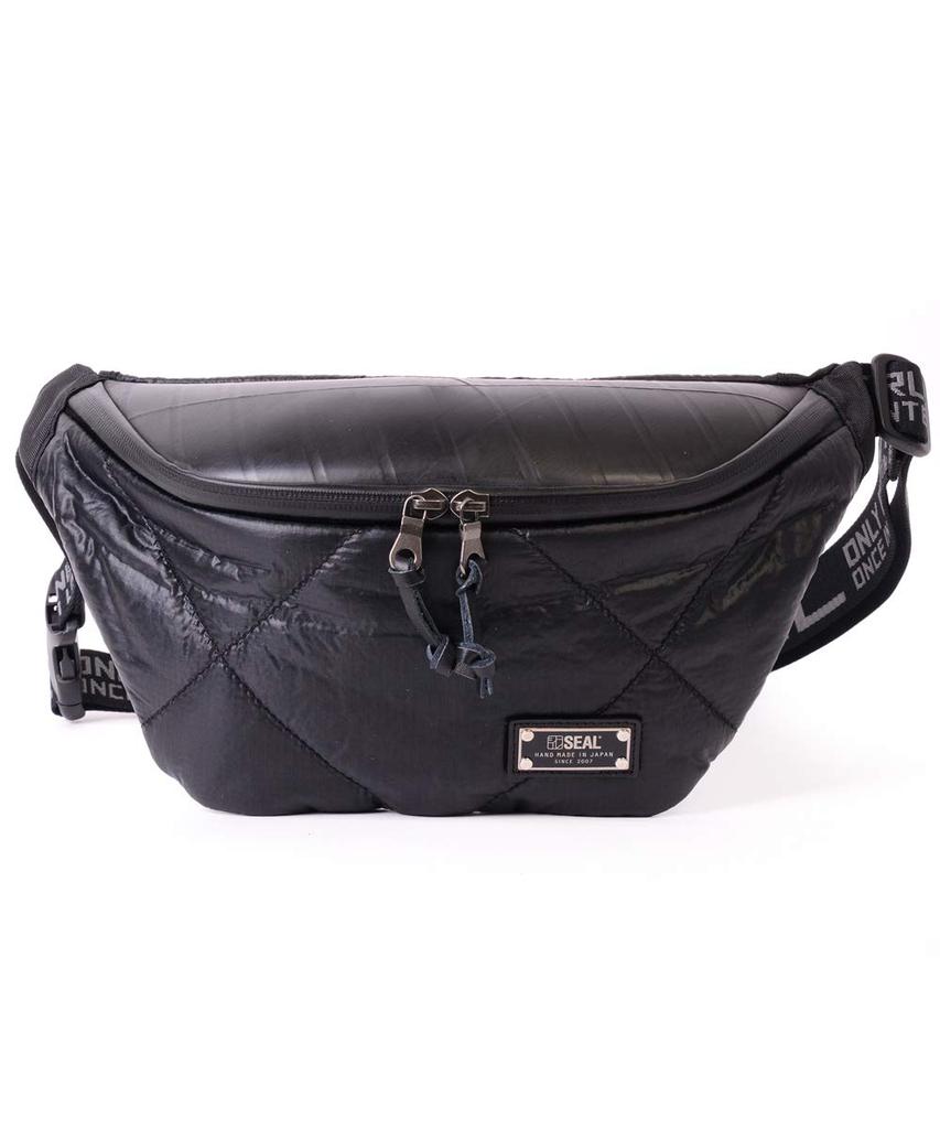 Fujikura Koso X SEAL Waterproof Waist Bag for Men Waist Body Crossbody Parachute Lightweight - Pouch, Bag, Bag, Fabric, - FS-016BK