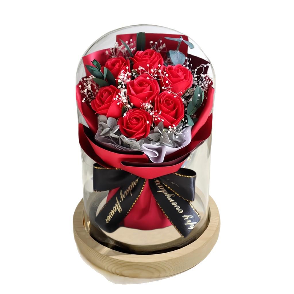 Immortal Rose Bouquet with Lights - Romantic Gift for Women