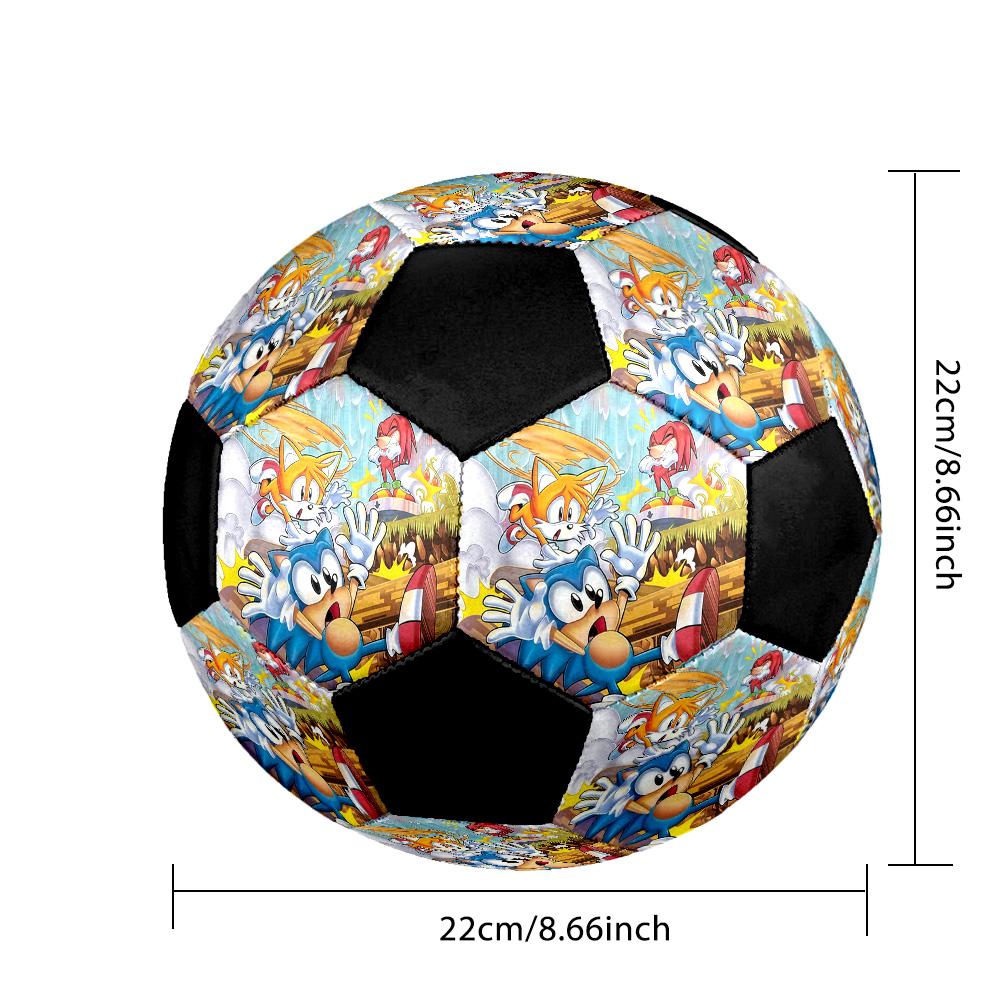 Sonic the Hedgehog3 Soccer Ball Colorful All Ages Machine Stitched PVC Competition Ready Durable High-Bounce.SIZE5