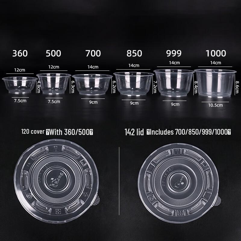 OIMG Thickened Disposable Plastic Bowls