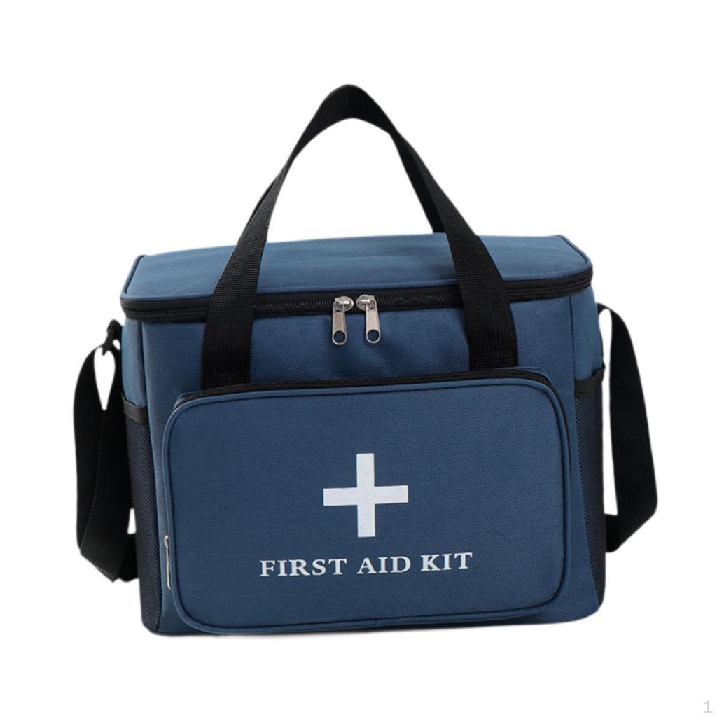 Empty First Aid Bag Emergency Medical Adjustable Shoulder Strap Multipurpose Multi Pockets