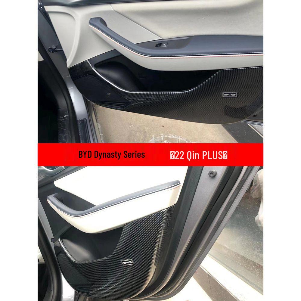 BYD Car Door Kick Mats: Scratch-Proof Interior Decorations for Tang, Song, Han, Dolphin, Seal, Yuan, and Qin Plus Models.