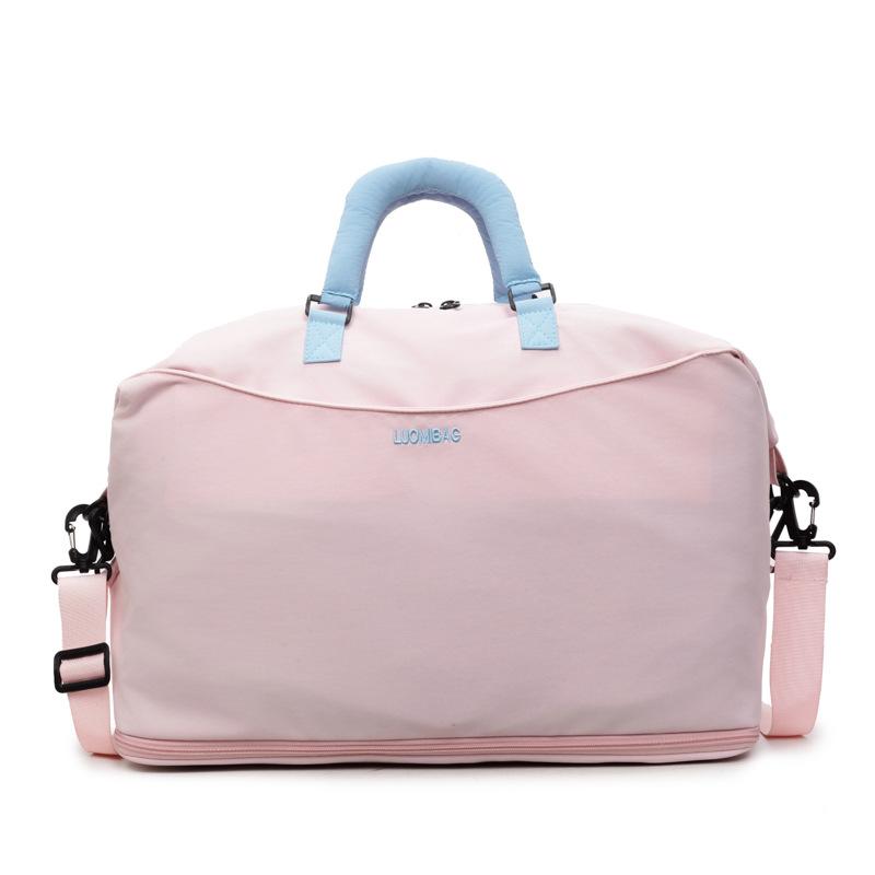 Large capacity business trip short trip bag women's sports storage duffel bag fashion fitness bag texture commuter handbag
