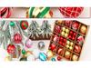 6CM Electroplated Irregular Painted Christmas Ball Ornaments Gift Box Set - Tree Hanging Decorations