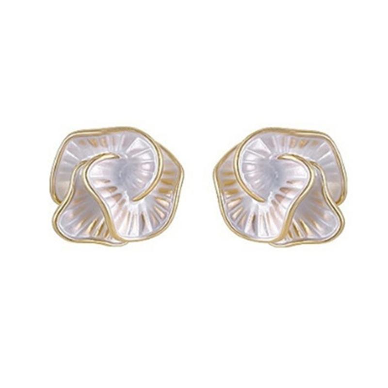

Practical Sturdy Alloy 3D Camellia Earrings Jewelry Accessory for Women Comfortable and Long Time Use Designs