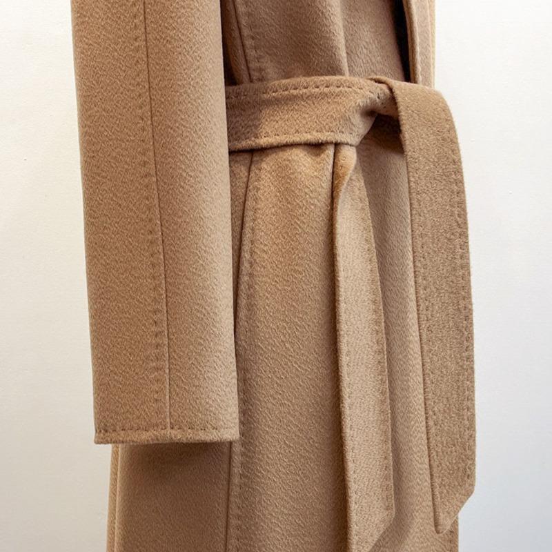 Fleece Blended Suit Collar Single-sided Woolen Jacket Coat High-content Camel Fleece