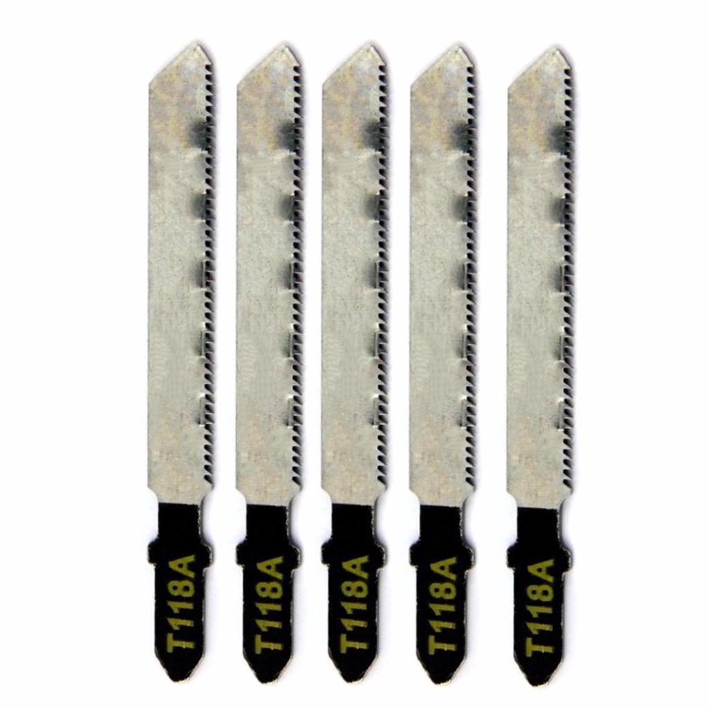 5pcs New T118A HCS Curved Jigsaw Blades For Metal Cutting 77mm Length 1.0-3.0mm