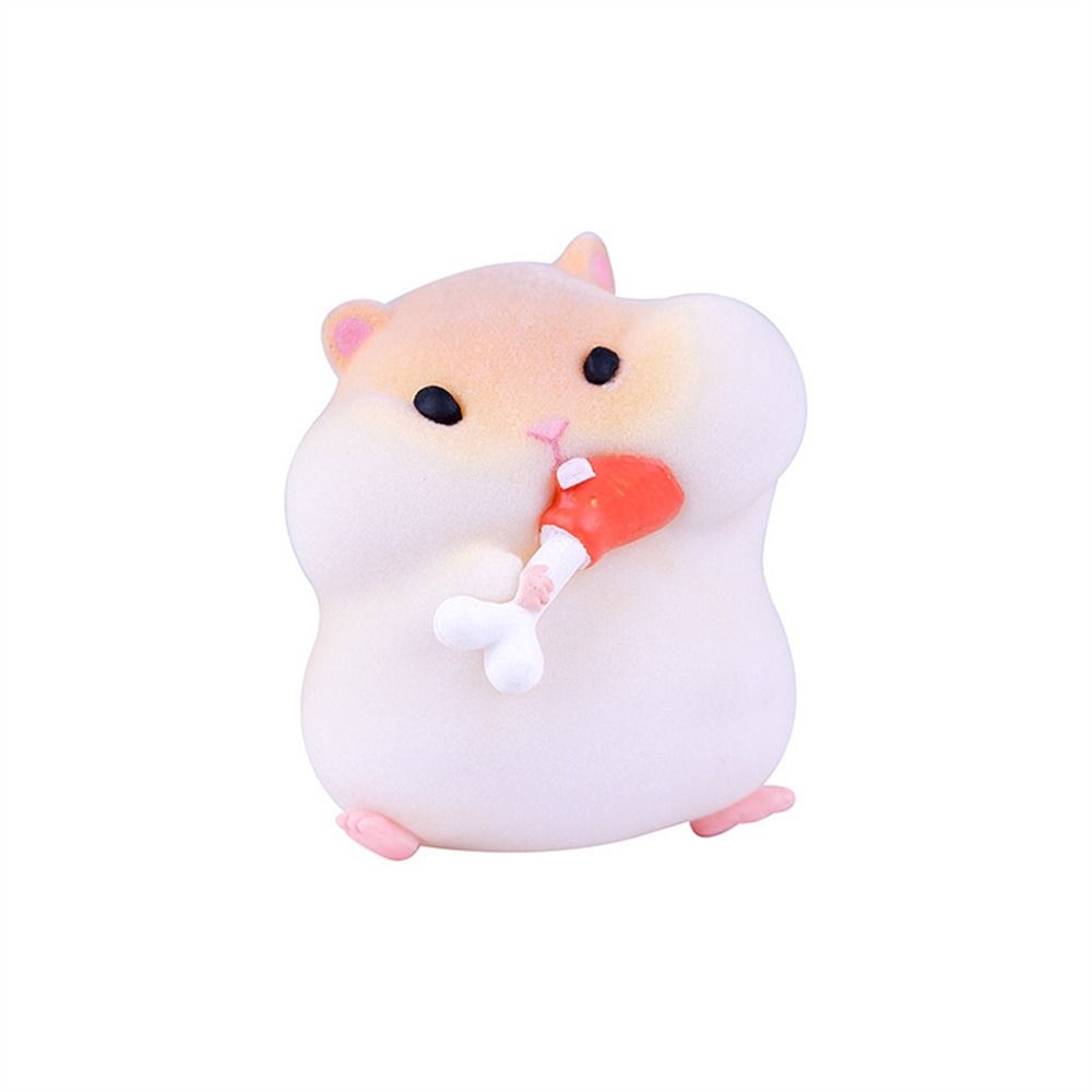 Foodie Series Gourmet Hamster Figures Flocking Mouse Hamster Clarke Figures   Dashboard Decoration