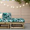 Vidaxl Garden Footrest With Cushion, Impregnated Pine Wood